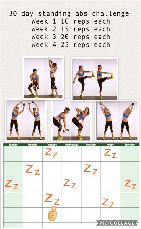 30 Day Standing Abs Challenge Tired Of Crunch Or Sit Ups Try These