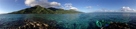 Panorama Of Moorea An Island Near Tahiti Taken With My Phone Oc