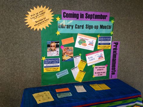 Library Card Sign Up Month September Boardlibrary Card Sign Up Month
