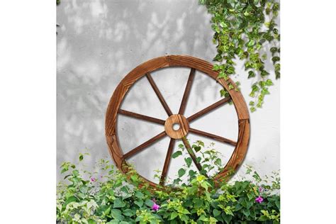 Compare prices on popular products in wall decor. Gardeon Large Wooden Wagon Wheel Rustic Outdoor Garden ...