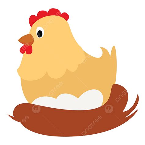 Hen Sitting On Nest Clipart