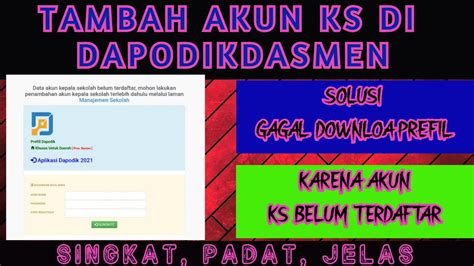 Pertama, silahkan klik link unduhan prefil dapodik 2021 c melalui alamat web. CARA MENAMBAHKAN AKUN KEPALA SEKOLAH UNTUK DOWNLOAD PREFIL ...