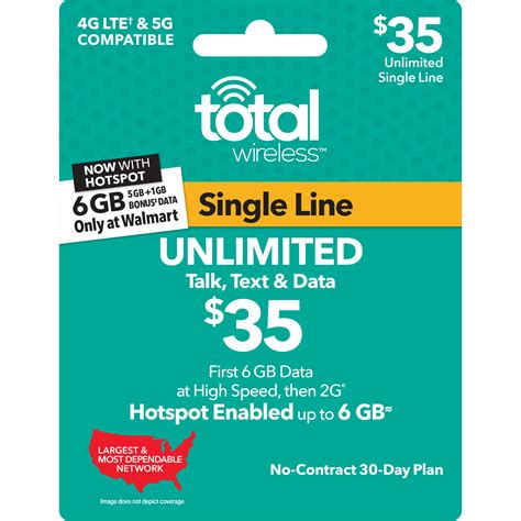 Total Wireless 35 Unlimited Individual 30 Day Plan E Pin Top Up Email
