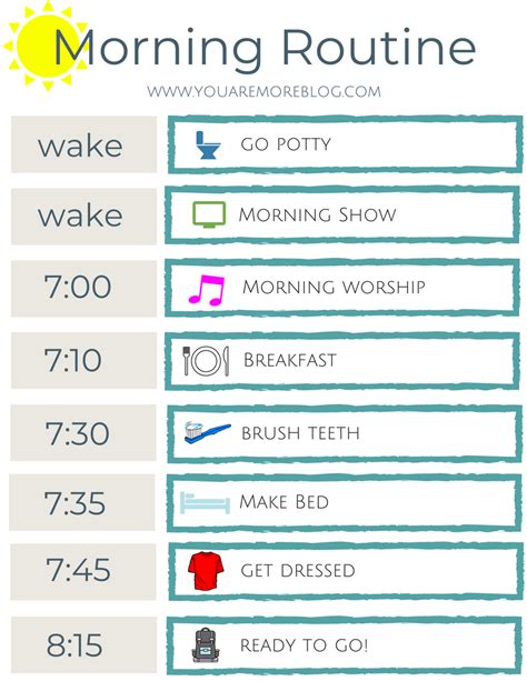Bedtime Routine Chart Free Printable See More On Lifestyle Tips And