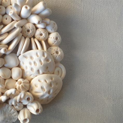 Ocean Wall Sculpture Coral Sea Textures White Clay Miniature Etsy