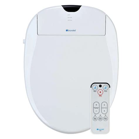 Brondell S900 Heated Round Bidet Toilet Seat In White The Home Depot