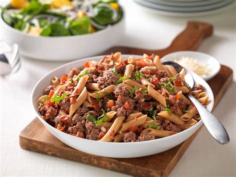 There are so many great and varied dishes you can make with these two basic ingredients and betty's ground beef pasta recipes at your fingertips. Fresh Tomato, Beef & Penne Pasta