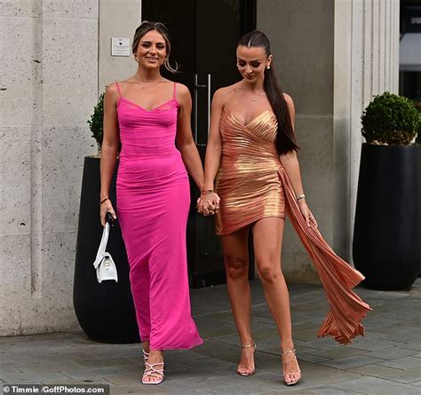 Love Islands Kady Mcdermott Puts On A Busty Display In A Plunging Gold Dress As She Joins Co