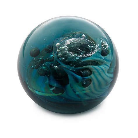Under The Sea Paperweight Sea Paperweight Blue Ocean Paperweight Glass Paperweight Handmade
