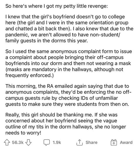 Clever College Girl Gets Revenge After Being Told To “stop Walking Around Braless” In Her Dorm