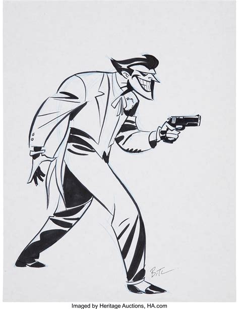Bruce Timm The Joker Sketch Original Art Undated Original Lot