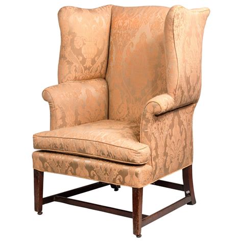 Chippendale Period Mahogany Wing Chair At 1stdibs