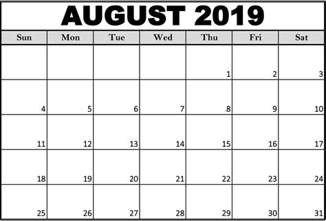 Free Printable August 2019 Calendar Cute Magic Calendar 2019 Printable