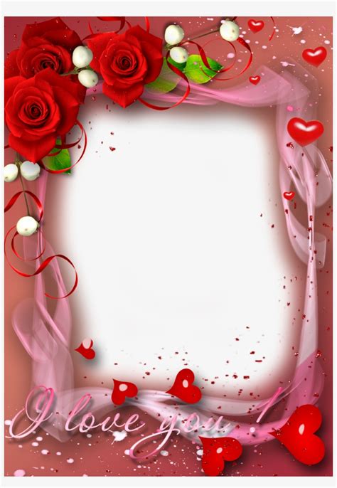 Red Roses And Hearts Valentine Picture Frame Png 914 Love Frames For