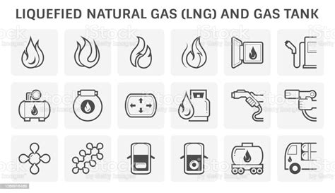 Natural Gas And Gas Tank Icon Stock Illustration Download Image Now