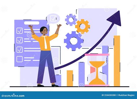 Productivity And Efficiency Growth Concept Stock Vector Illustration