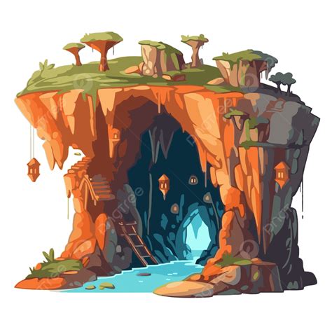 洞穴剪貼畫 向量 異國情調的卡通風格 洞穴 剪貼畫向量圖案素材免費下載，png，eps和ai素材下載 Pngtree