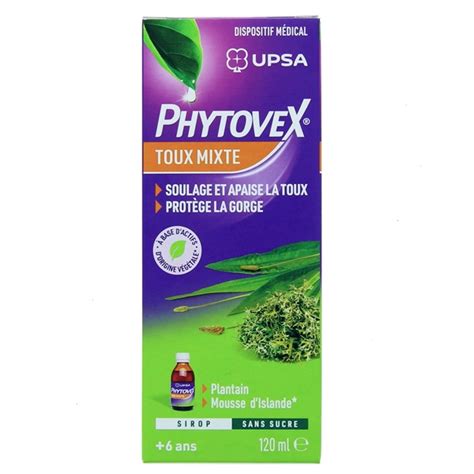 Phytovex Toux Mixte Sirop 120ml Upsa