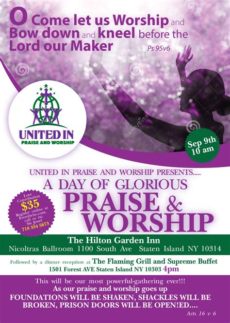 Flyer Design For UNITED IN PRAISE AND WORSHIP By Impressive Sol Design