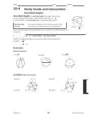 B a e d communicate your answer 3. 12-3.pdf - Name Class Date Practice 12-3 Inscribed Angles ...