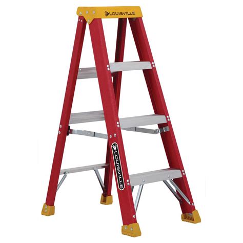 Werner 4 Ft Fiberglass Step Ladder With 300 Lb Load Capacity Type Ia