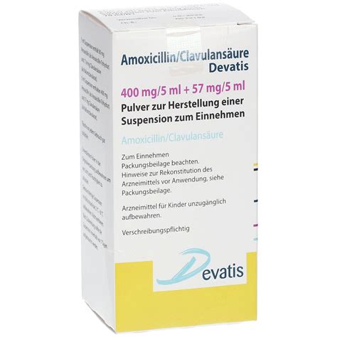 Amoxicillinclavulansäure Devatis 400 Mg5 Ml 57 Mg5 Ml 70 Ml Shop