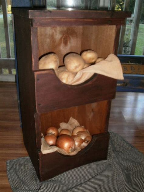 Potato And Onion Bin By Primitivepassions On Etsy