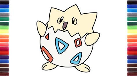 How To Draw Togepi From Pokemon Step By Step Easy Youtube