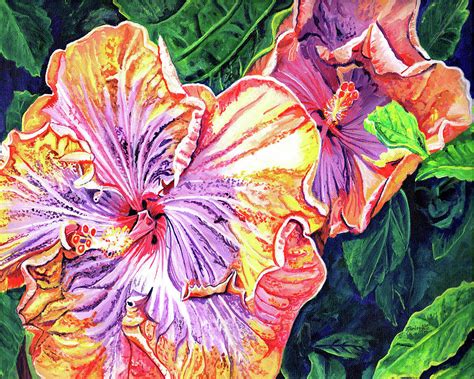 Heavenly Hibiscus 2 Painting By Marionette Taboniar Fine Art America