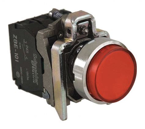 SCHNEIDER ELECTRIC Botón para Presionar Iluminado Rojo 22mm LED 1NA