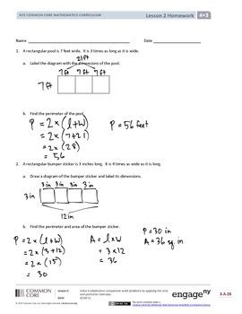 An outline of learning goals, key ideas, pacing suggestions, and more! EngageNY (Eureka Math) Grade 4 Module 3 Answer Key by ...