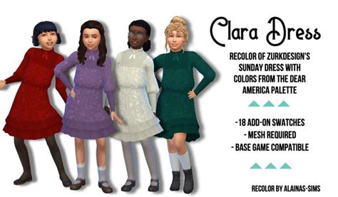 Clara Dress Recolors Of Zurkdesign ‘s Sunday Sul Sul Sunday