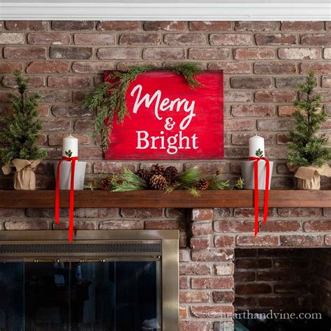 How To Decorate A Brick Fireplace For Christmas I Am Chris