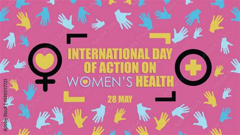 International Day Of Action For Womens Health Vector Banner Design