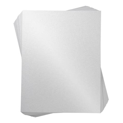 96 Sheets Pearl White Shimmer Cardstock Metallic Paper For Scrapbook