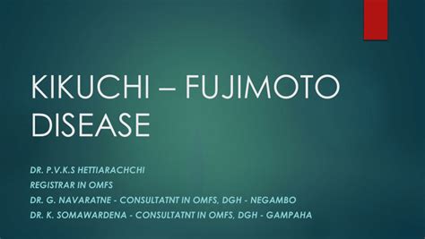 Pdf A Rare Case Of Kikuchi Fujimoto Disease
