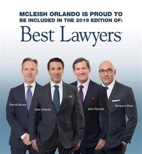 2020 Best Lawyers List Mcleish Orlando Personal Injury Lawyers Toronto