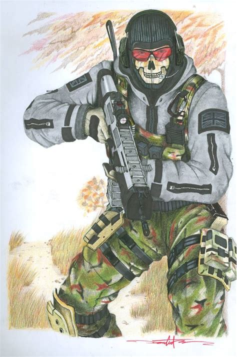 Ghost Mw2 By Schwarze1 On Deviantart Call Of Duty Zombies Call Of