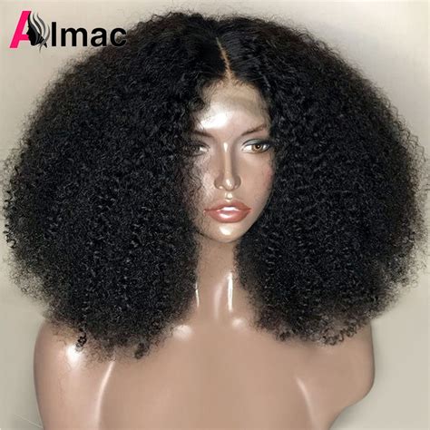250 Density Afro Kinky Curly Human Hair Wigs For Women Indian 13x4 Lace Frontal Wig 4x1 T Part