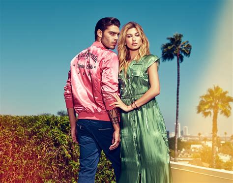 guess taps hailey baldwin for spring 17 campaign