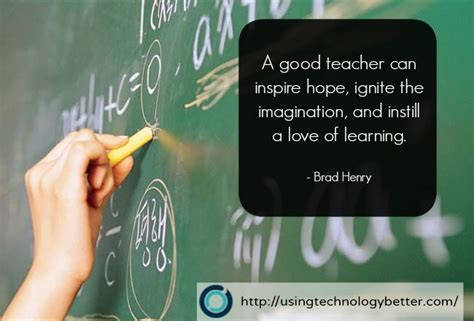 A Good Teacher Can Inspire Hope Ignite The Imagination And Instill A