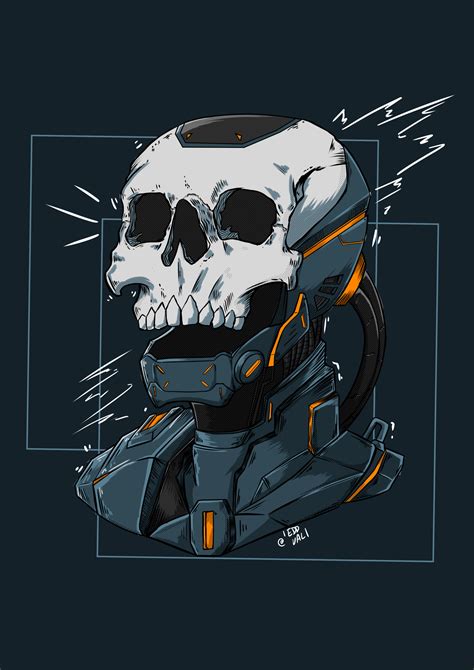 Artstation Robot Skull