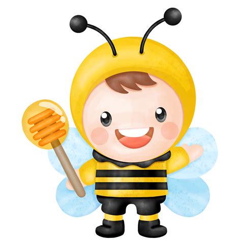 Baby Honey Bee Cartoon Clipart