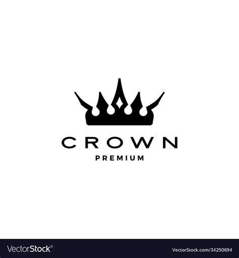 King Crown Logo Icon Royalty Free Vector Image