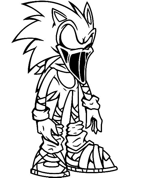 Print Sonic Exe Coloring Page Free Printable Coloring Pages