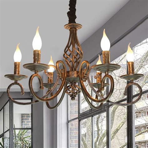Buy Rustic 6 Light Chandeliers French Country Vintage Chandelier Metal