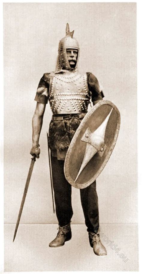 Reconstructed Gallic Warrior From About 400 200 Bc