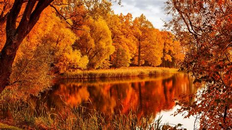Autumn Lake Desktop Wallpaper Wallpapersafari