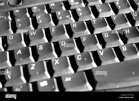 Qwerty Keyboard On Computer In Close Up Stock Photo Alamy