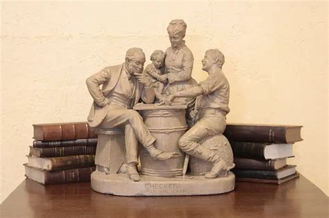 Checkers 1873 Antique Rogers Statue
